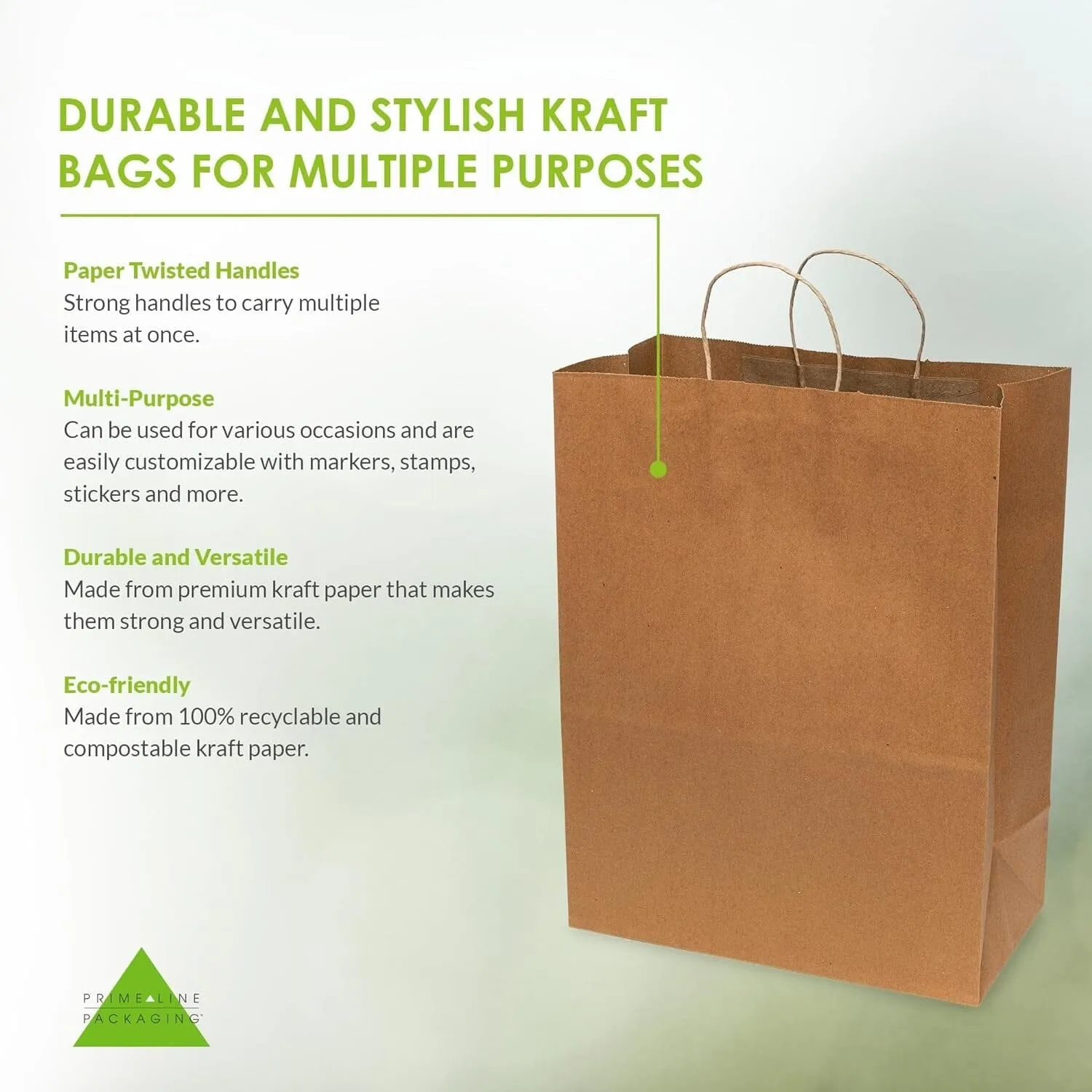 13x7x17 Brown Paper Bags with Handles