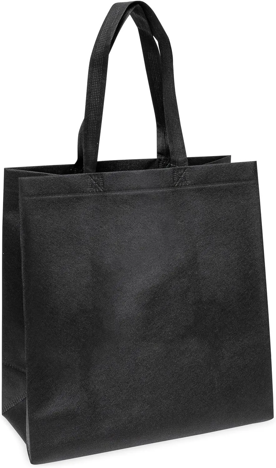 14.5x6.6x14 Bulk Black Heat Sealed Reusable Fabric Bags