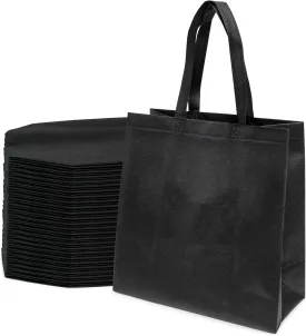 14.5x6.6x14 Bulk Black Heat Sealed Reusable Fabric Bags