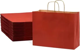 16x6x12 Large Red Paper Bags with Handles