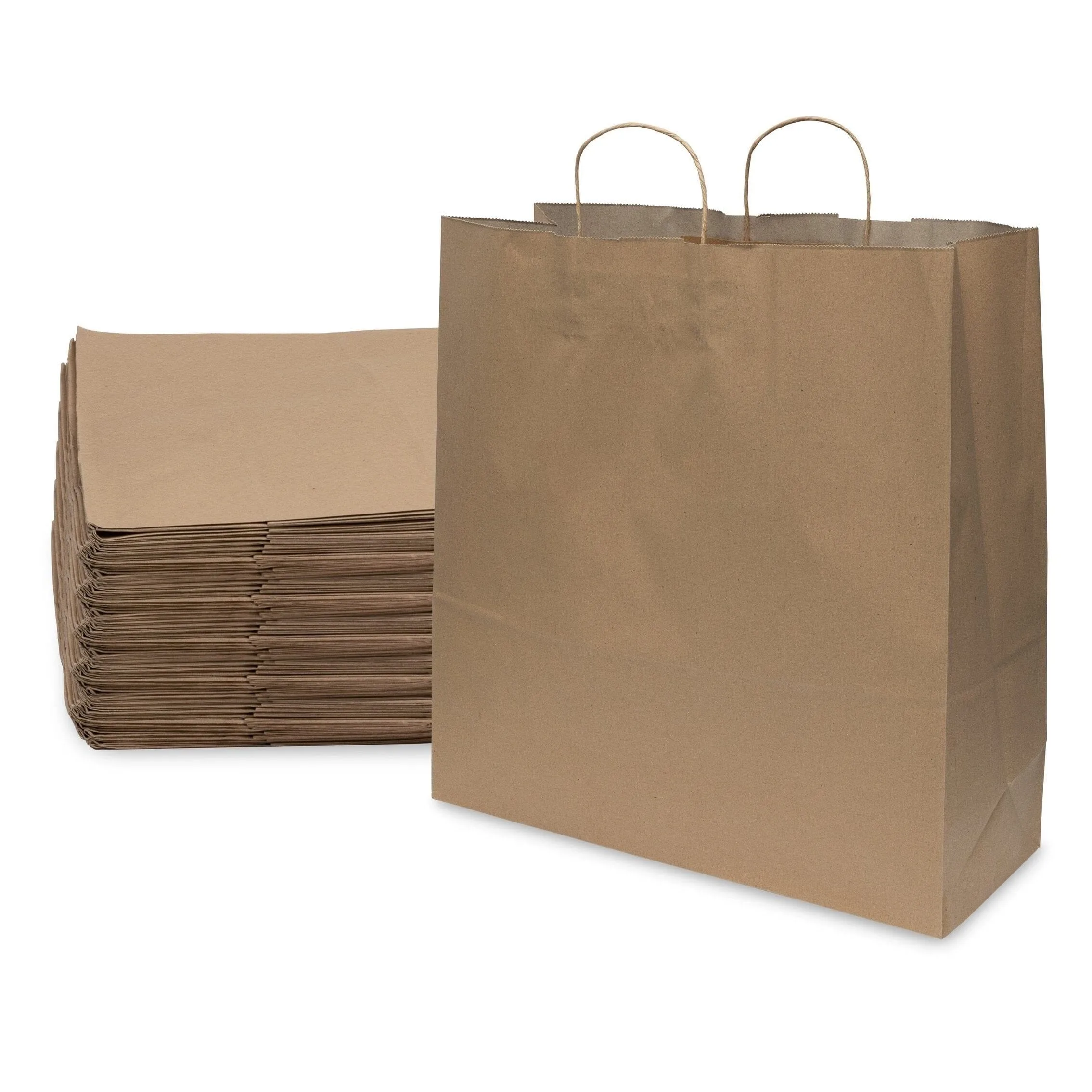 18x7x18.75 Extra Large Brown Paper Bags with Handles