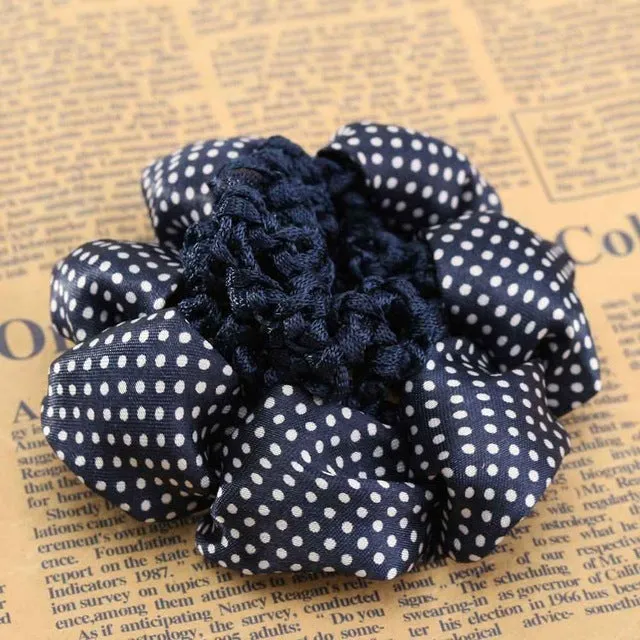 1PC Fashion Girl Women Dot Shiny Bun Cover Snood Ballet Dance Skating Hair Net Crochet Hairband Hair Accessories 2016 New