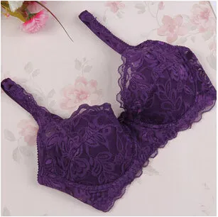 2016 Hot Sexy Fashion New Underwear Full Cup Coverage Minimizer non padded Lace Sheer Bra Size 32 34 36 38 40