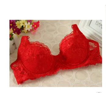 2016 Hot Sexy Fashion New Underwear Full Cup Coverage Minimizer non padded Lace Sheer Bra Size 32 34 36 38 40