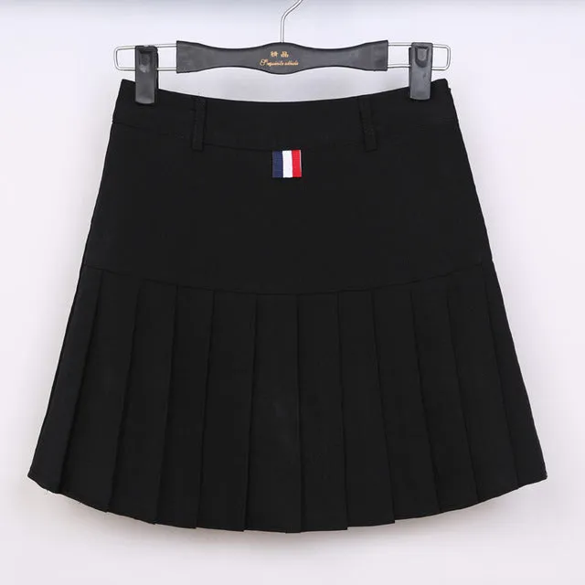 2017 high waist pleated skirts Kawaii Harajuku Skirts women girls lolita a-line sailor skirt Large Size Preppy school uniform