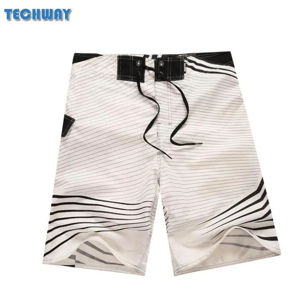 2017 New arrive man bermuda masculina Shorts Mens Board Shorts Summer Big and Tall Short Pants Beach wear Quick Dry Silver