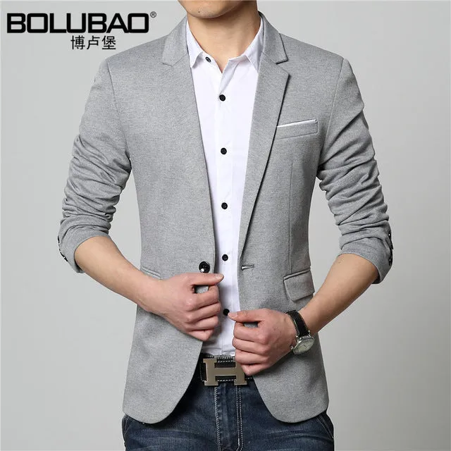 2017 New Fashion Casual Men Blazer Cotton Slim Korea Style Suit Blazer Masculino Male Suits Jacket Blazers Men M-6XL