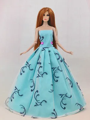 2017 New handmake wedding Dress  Fashion  Clothing Gown For Barbie doll Free shipping