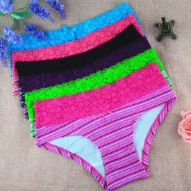 5PCS New arrival women's lingerie sexy lace laces Cotton panties seamless panty underpants briefs underwear intimates