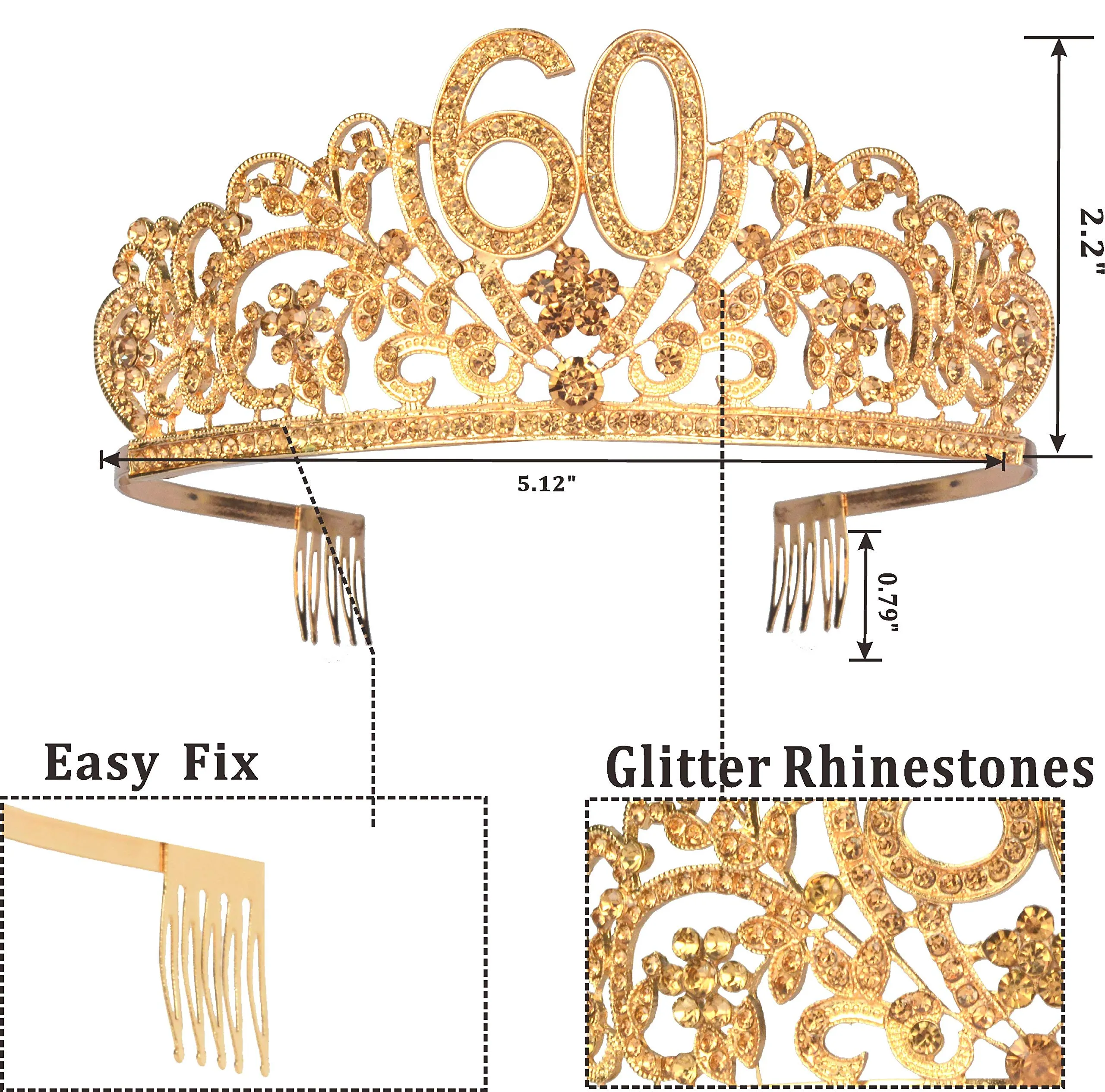 60th Birthday, 60th Birthday Gift, 60th Birthday Tiara, 60 Birthday Crown, 60th Birthday