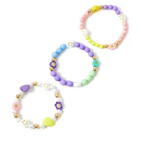 Accessorize London Girl's 3 X Stretch Pack Emoji Set