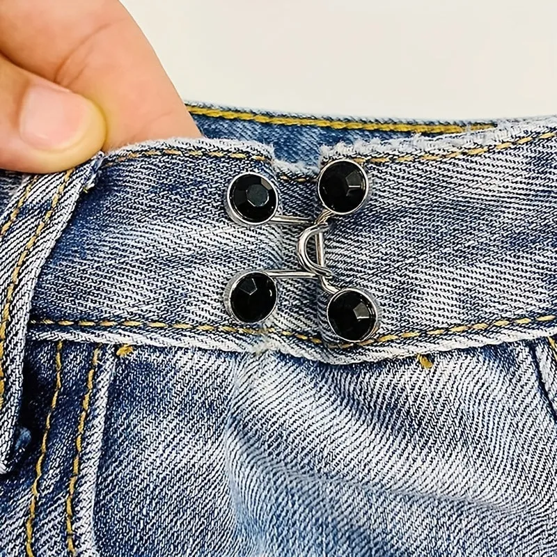 Adjustable Waistband Button Pins for Perfect Pant Fit  No Sewing