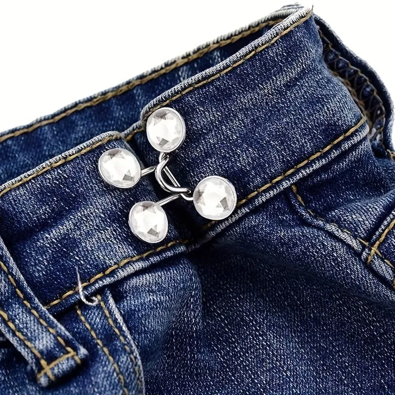 Adjustable Waistband Button Pins for Perfect Pant Fit  No Sewing