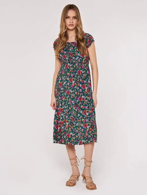 APRICOT - Milkmaid Ditsy Midi Dress - 756984/757059 - FINAL SALE