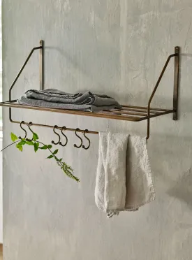 Bilton Towel Rack, Antique Brass