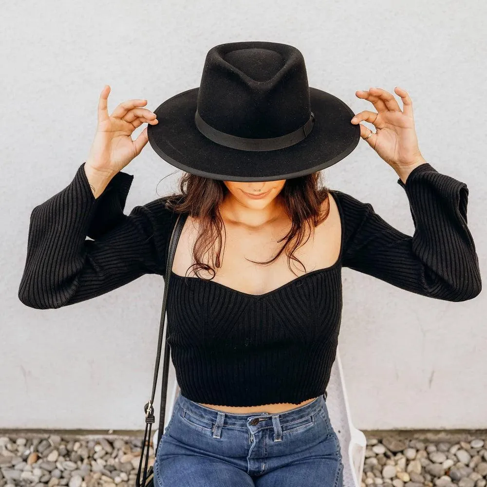 Bondi | Womens Wide Brim Felt Fedora Hat