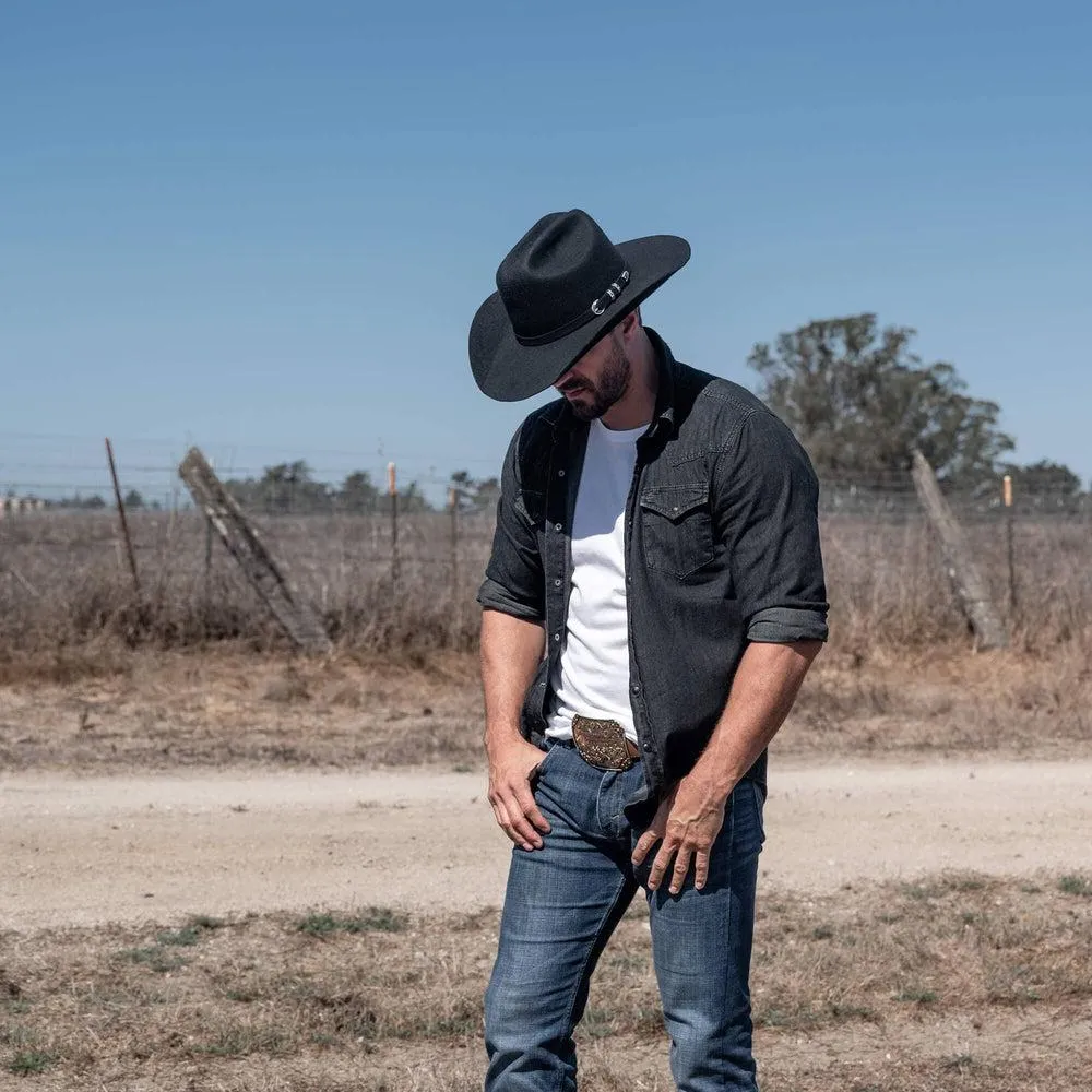 Cattleman | Mens Felt Cowboy Hat with Western Hat Band