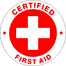 CERTIFIED FIRST AID RED