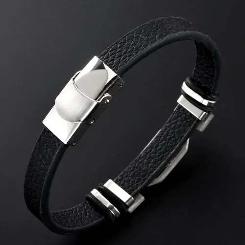 Classy Men Star Sign Leather Bracelet