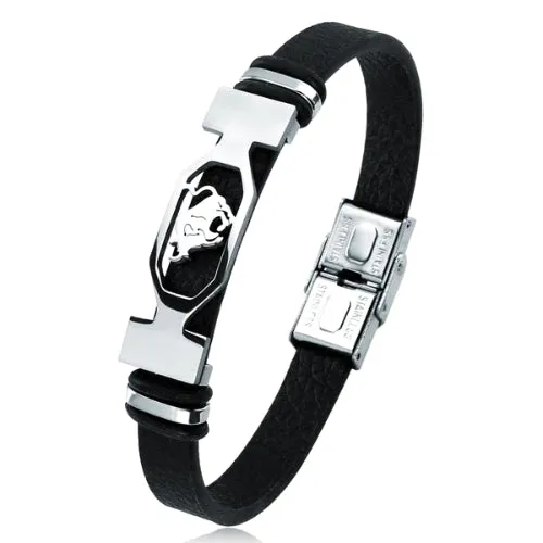 Classy Men Star Sign Leather Bracelet