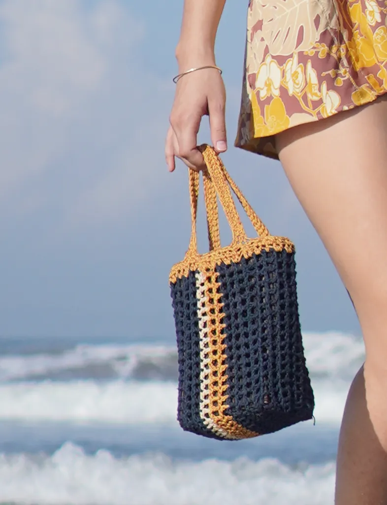 Crochet Mini Square Bag Dark - SALE CLOTHING & KIDS