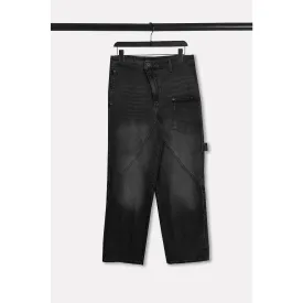 Cross Belt Carpenter Loose Fit Jeans