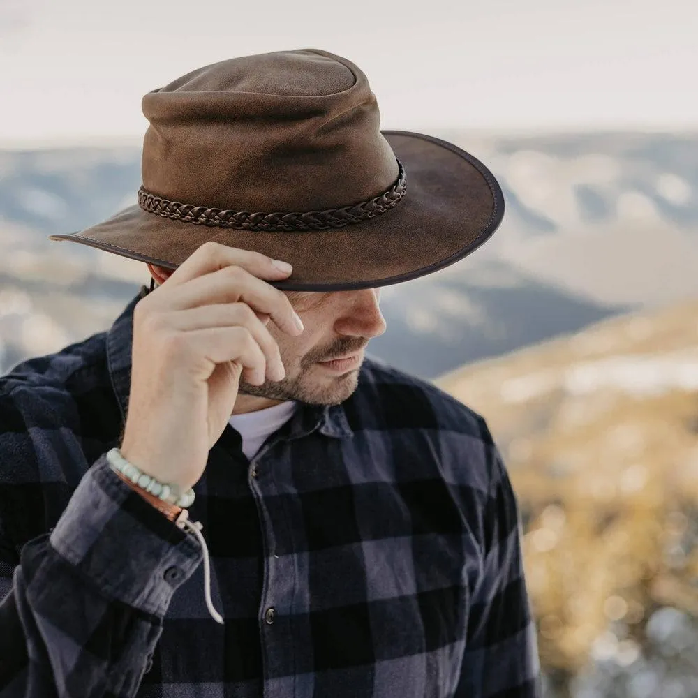 Crusher | Mens Crushable Leather Outback Hat