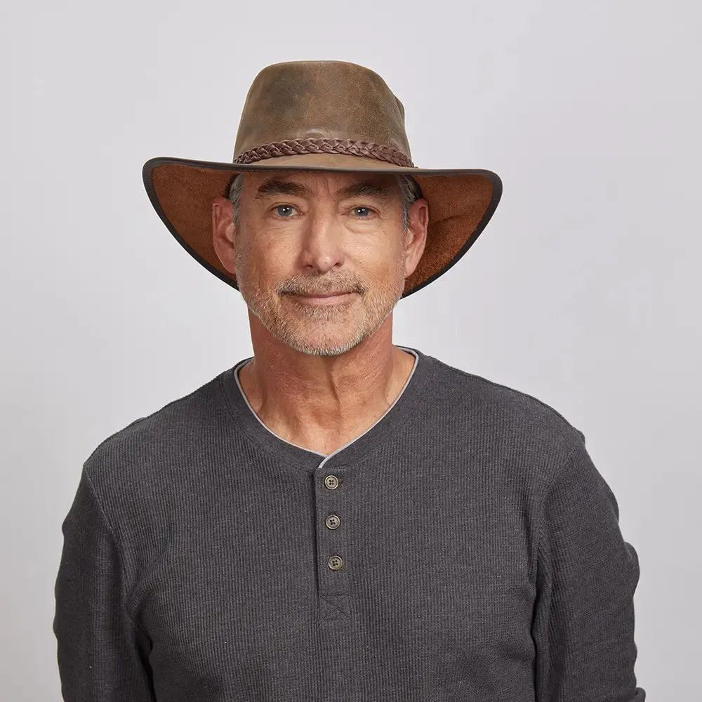 Crusher | Mens Crushable Leather Outback Hat