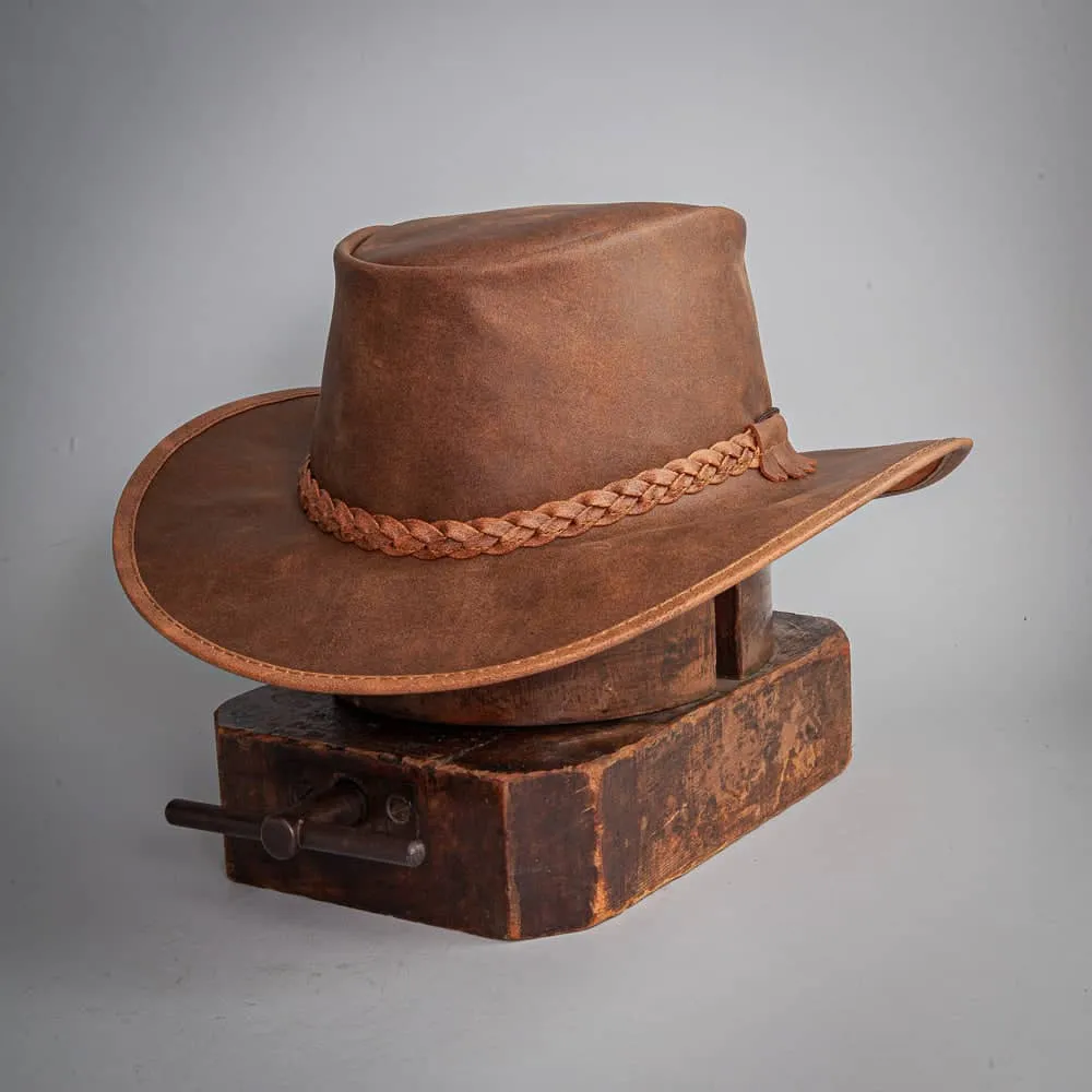 Crusher | Mens Crushable Leather Outback Hat