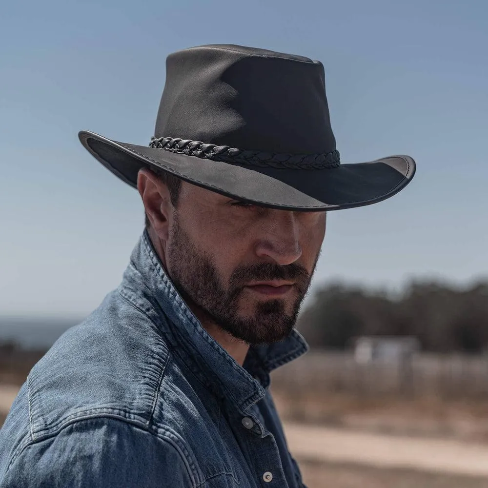 Crusher | Mens Crushable Leather Outback Hat