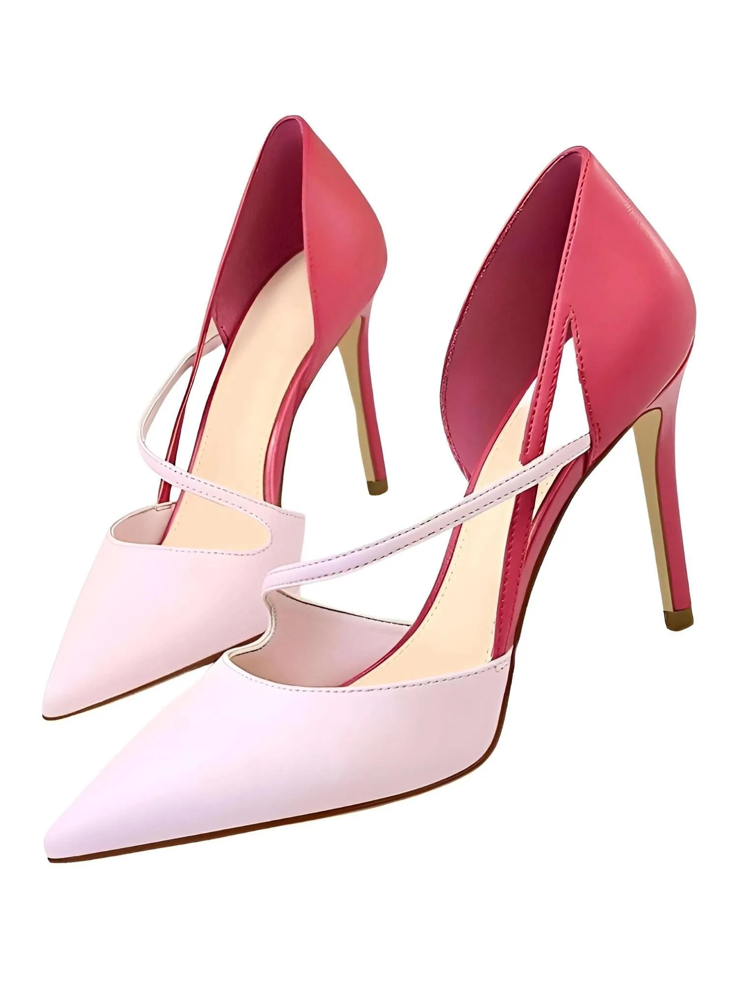 Duo Color Women's High Heel Pumps