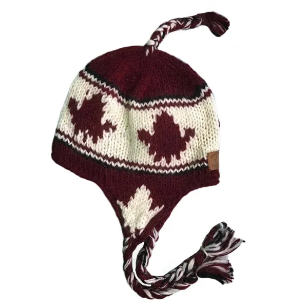 Earflap Hat for Men and Women. 100% Wool with Fleece Lining. handmade in Nepal.