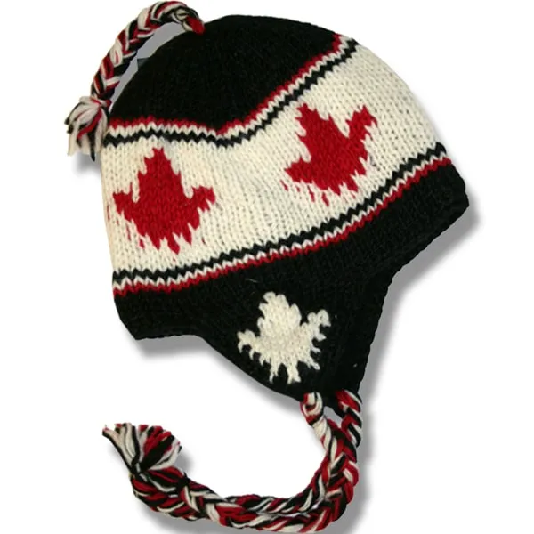 Earflap Hat for Men and Women. 100% Wool with Fleece Lining. handmade in Nepal.