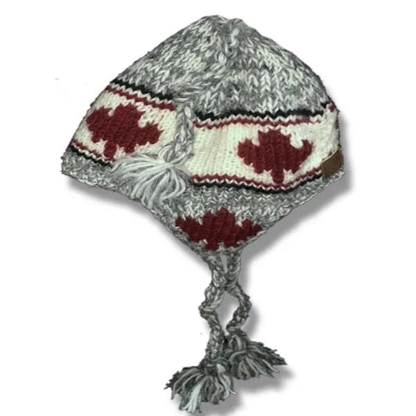 Earflap Hat for Men and Women. 100% Wool with Fleece Lining. handmade in Nepal.