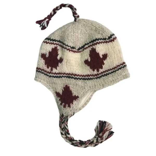 Earflap Hat for Men and Women. 100% Wool with Fleece Lining. handmade in Nepal.