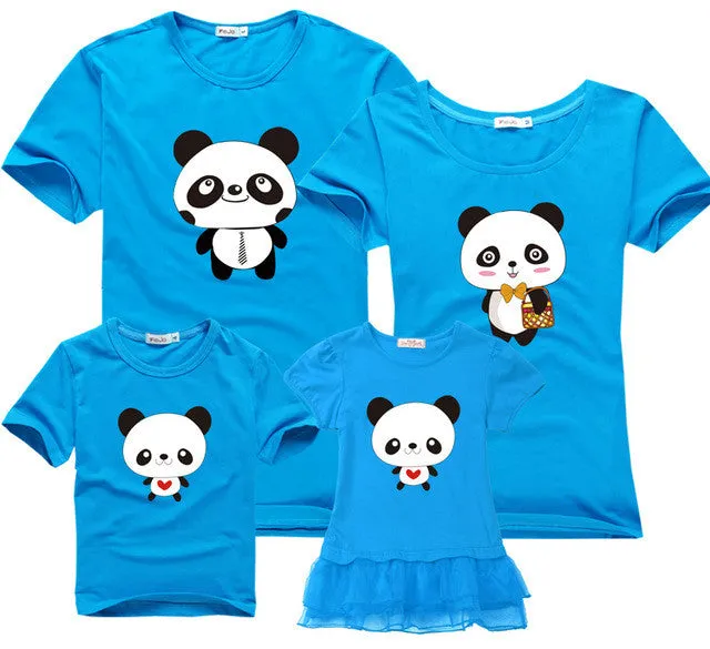 family matching outfits summer family clothing new t-shirt family look 2017 boy clothes girl dress mother daughter dresses party