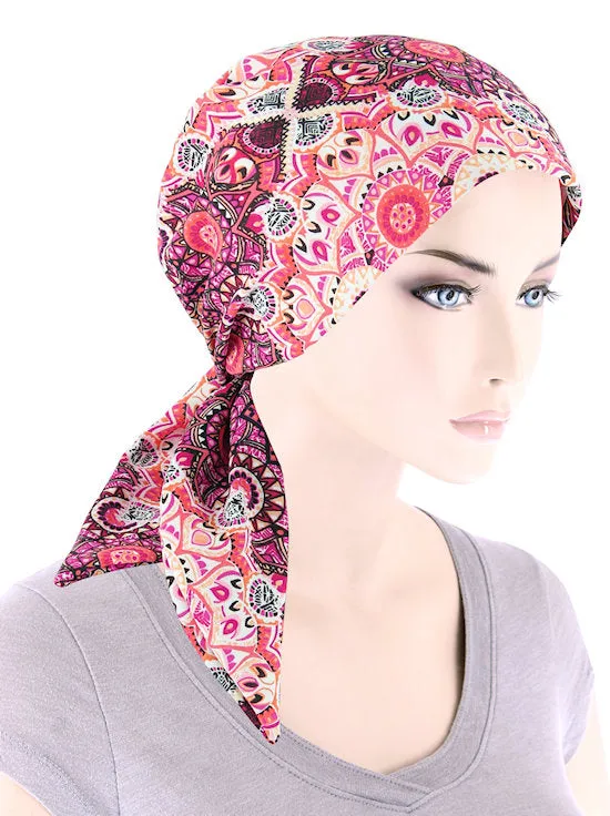 Fashion Scarf Pink Medallion