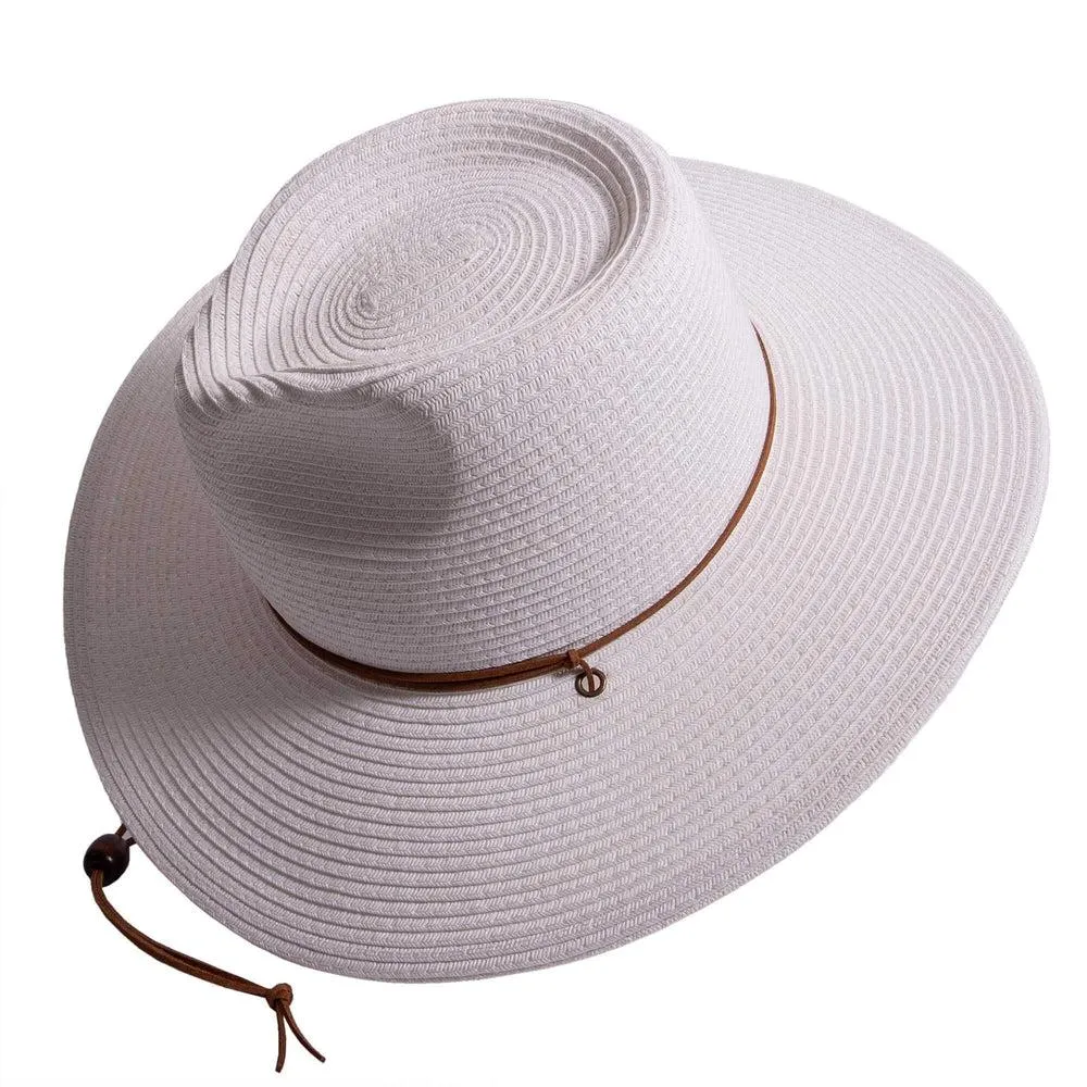 Felix | Mens White Wide Brim Straw Sun Hat