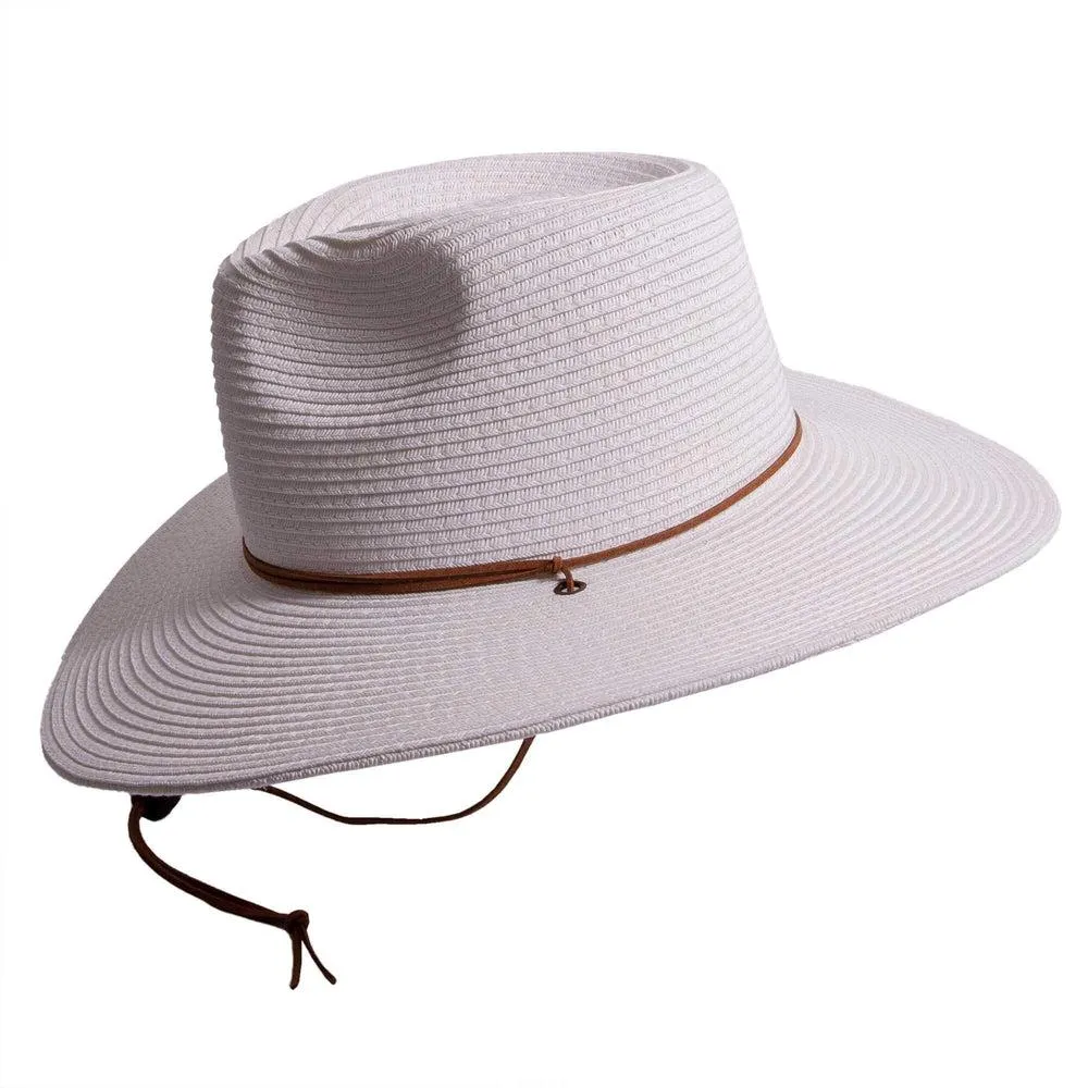 Felix | Mens White Wide Brim Straw Sun Hat