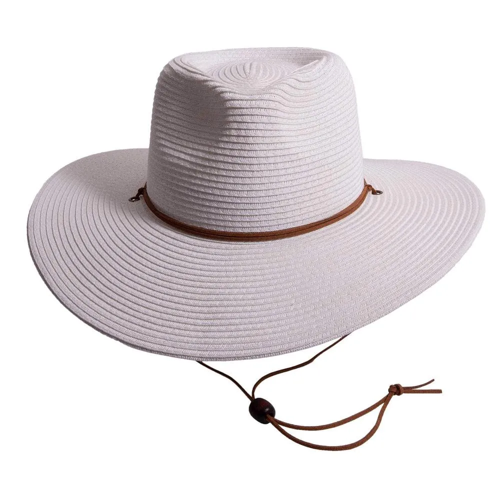 Felix | Mens White Wide Brim Straw Sun Hat