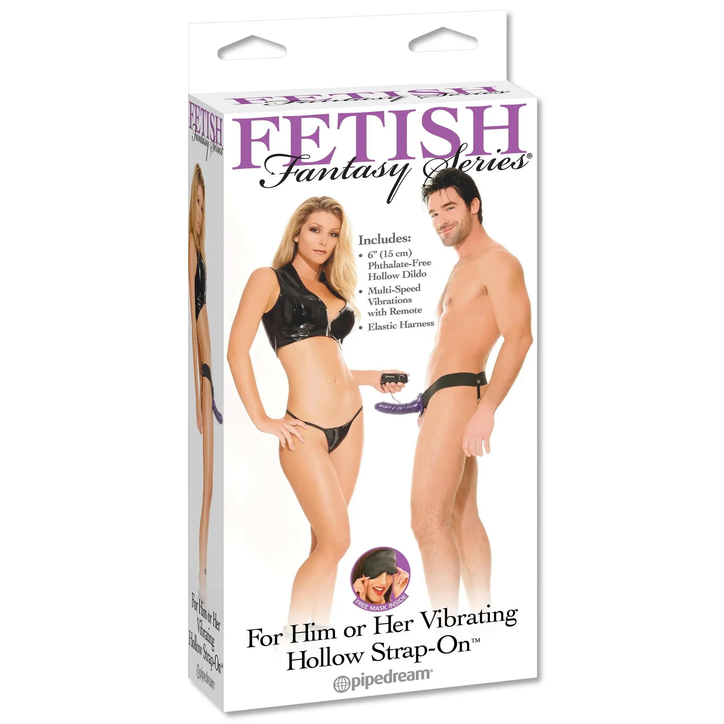 Fetish Fantasy Series for Him or Her Vibrating Hollow Strap-on - Purple