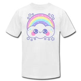 Happy Rainbow Cloud Unisex Jersey T-Shirt