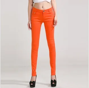 HEE GRAND Women's Candy Pants 2017 Pencil Jeans Ladies Trousers Mid Waist Full Length Zipper Stretch Skinny Women Pant WKP004