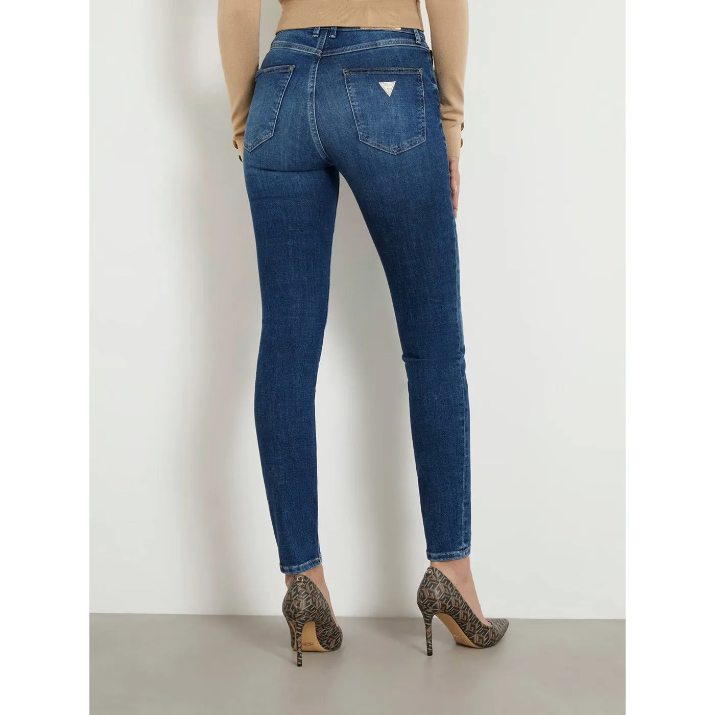 High Rise Blue Skinny Jeans