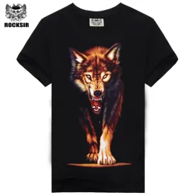 Hot Sale Brand New Fashion Summer Men T-shirt 3d Print Nightmare Tiger Short-Sleeved Casual Tops Tees Men's Plus Size Shirts