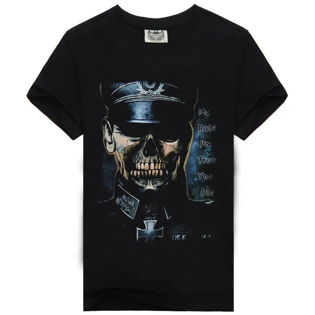 Hot Sale Brand New Fashion Summer Men T-shirt 3d Print Nightmare Tiger Short-Sleeved Casual Tops Tees Men's Plus Size Shirts