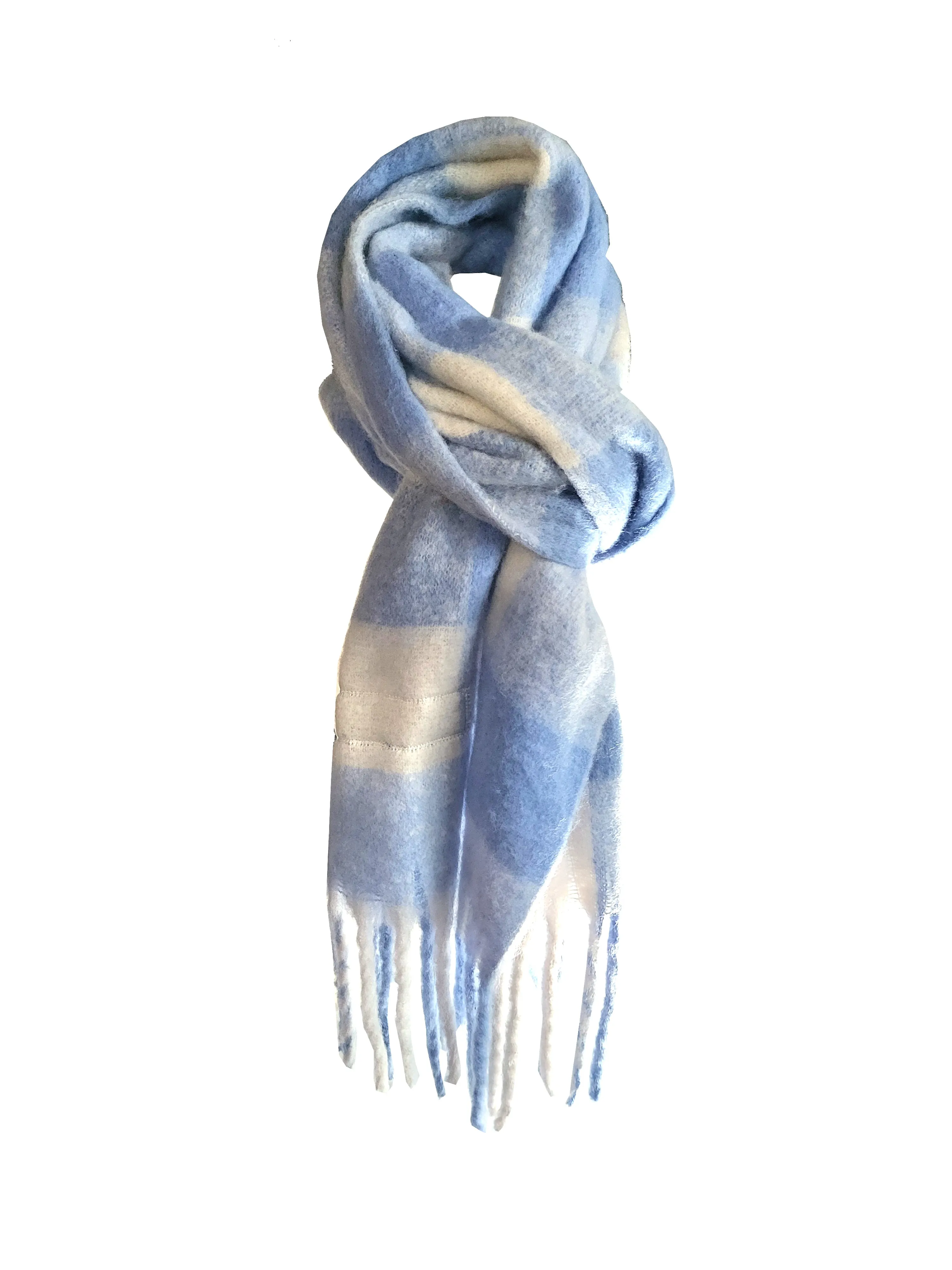 JACKPOT - RMD220313 -THICK CHECK WINTER SCARF