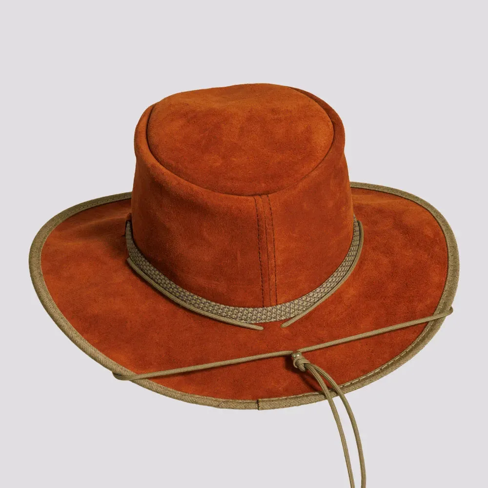 McKinley | Womens Genuine Leather Outback Hat with Suede Trim