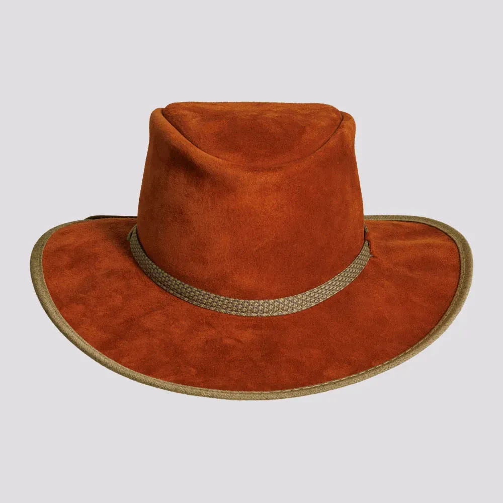 McKinley | Womens Genuine Leather Outback Hat with Suede Trim