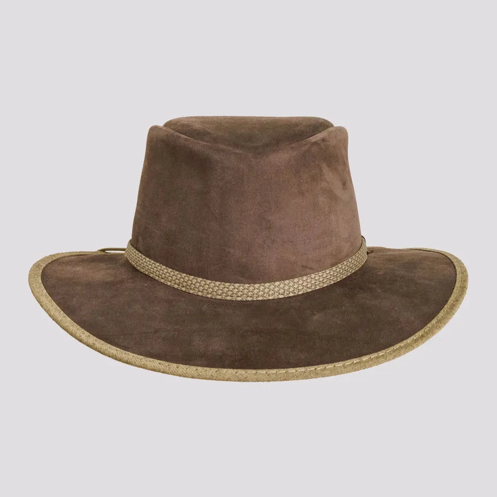 McKinley | Womens Genuine Leather Outback Hat with Suede Trim